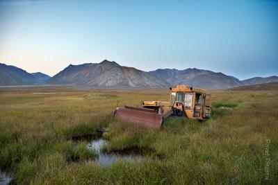 Трактор в болоте