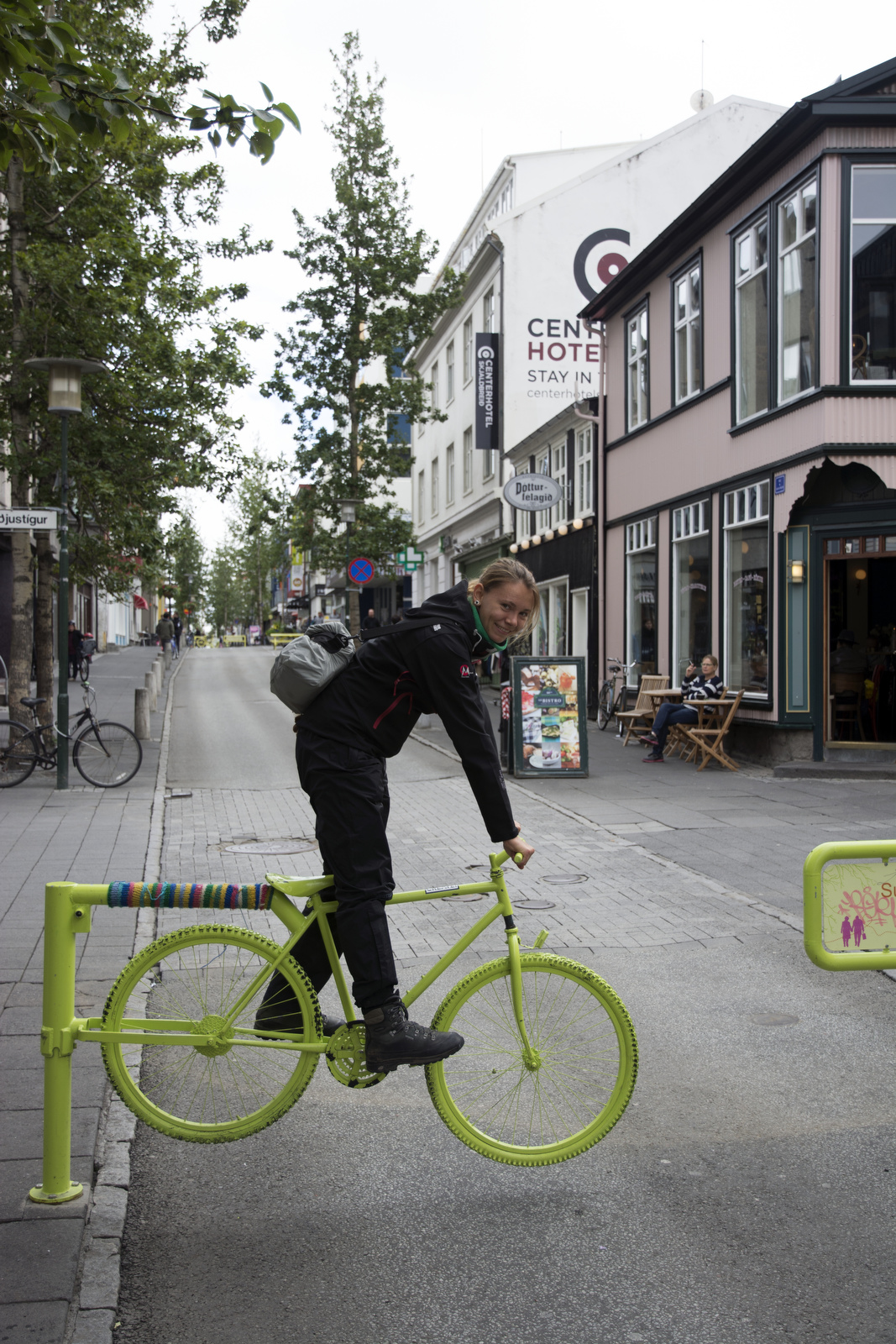 В Рейкьявике шлакбаумы сделаны из старых велосипедов